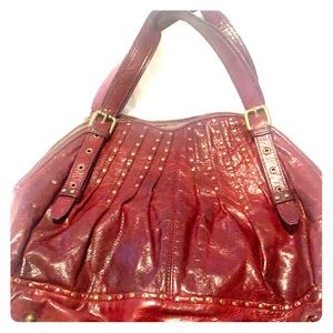 KOOBA LEATHER STUDDED SHOULDER BAG